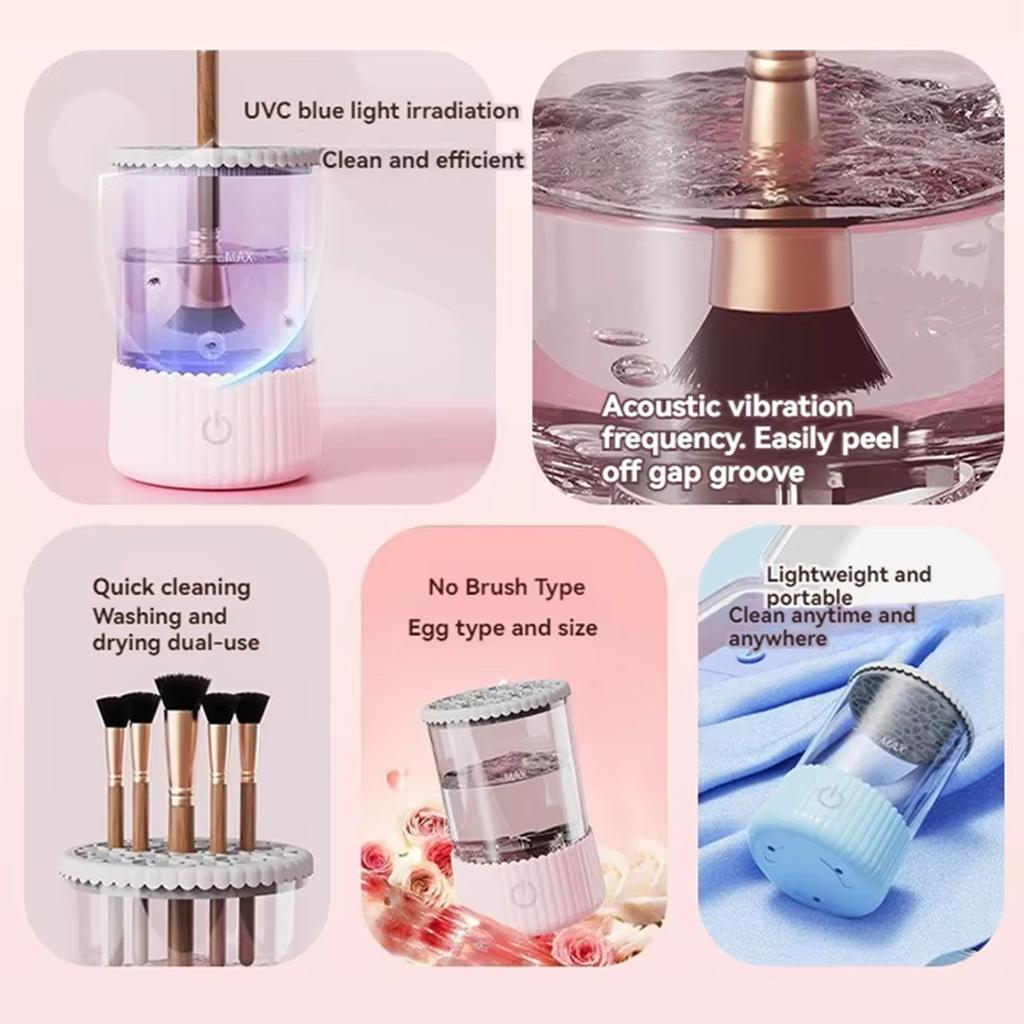 3 in 1 Elektrischer Make-up-Pinselreiniger USB-Stecker Make-up-Pinsel Rotierende Reinigungs-Waschmaschine Beauty-Pinsel Trockner Make-up-Werkzeuge
