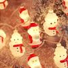 Colorful Led String Lights For Christmas Featuring Santa Snowman And Reindeer Designs