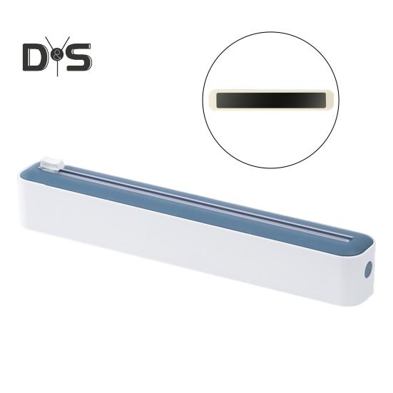 Frischhaltefolienspender mit Schiebeschneider, 2-in-1-Halter für Frischhaltefolie aus Alufolie für die Küche, innovativer Frischhaltefolienschneider und -spender für das Restaurant zu Hause