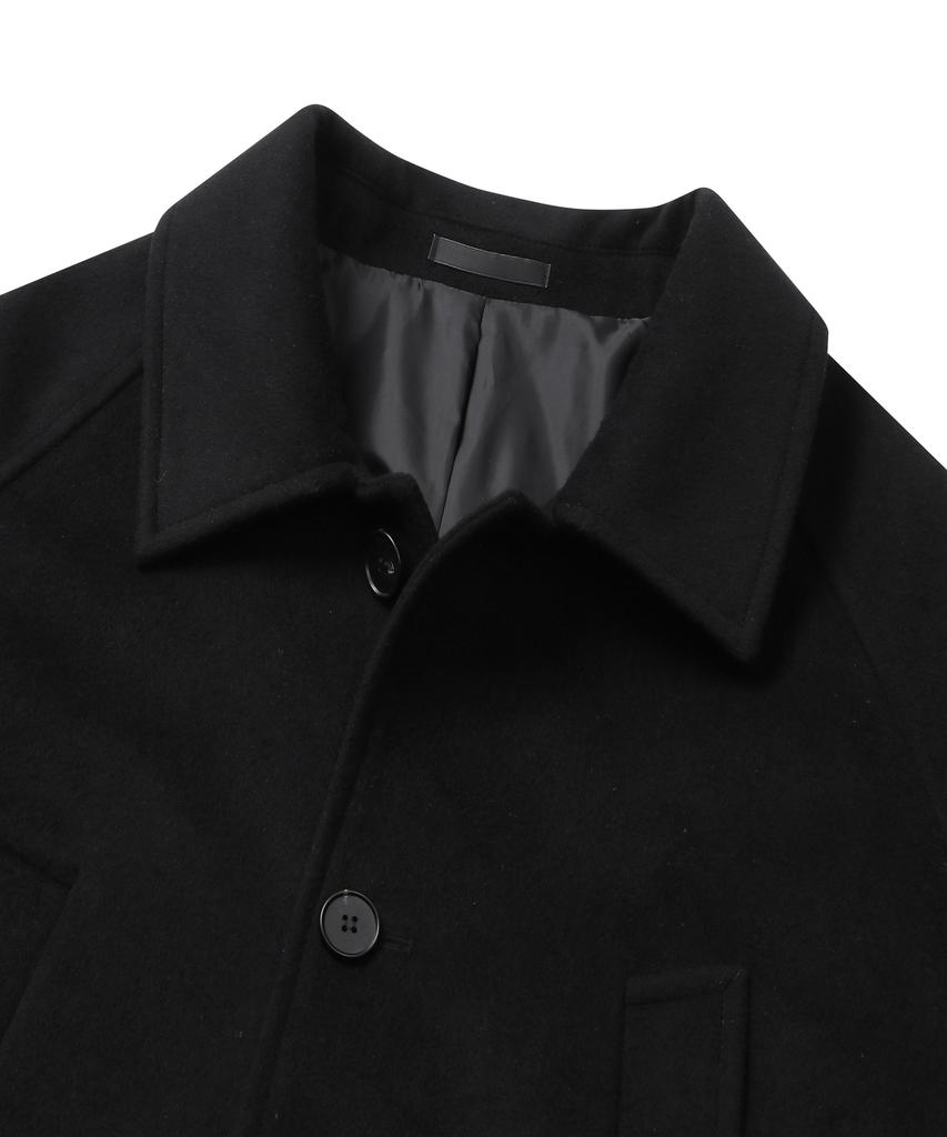 Connect Kinloch Oversized Balmacaan Coat (Black)