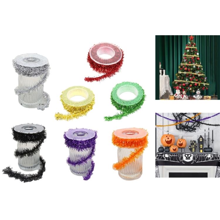 Wire Garlands Tinsel Ribbon Colorful Ribbon for DIYs Craft Bows Gift Wrapping