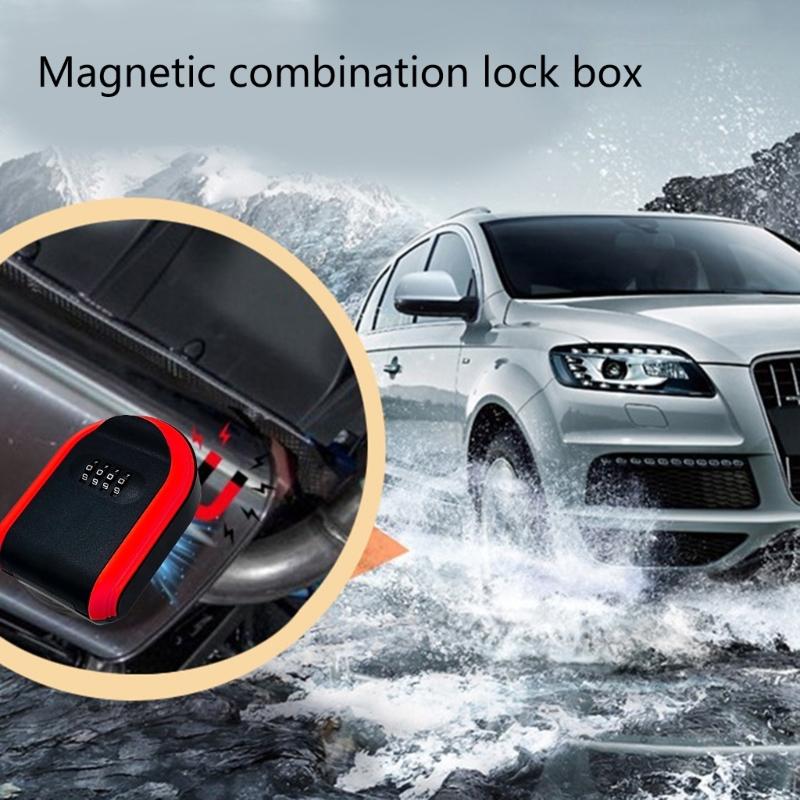 Magnetic Key Storage Solution Waterproof Magnetic Key Safe with 4 Digit Code for Home, Garage, and Office Security