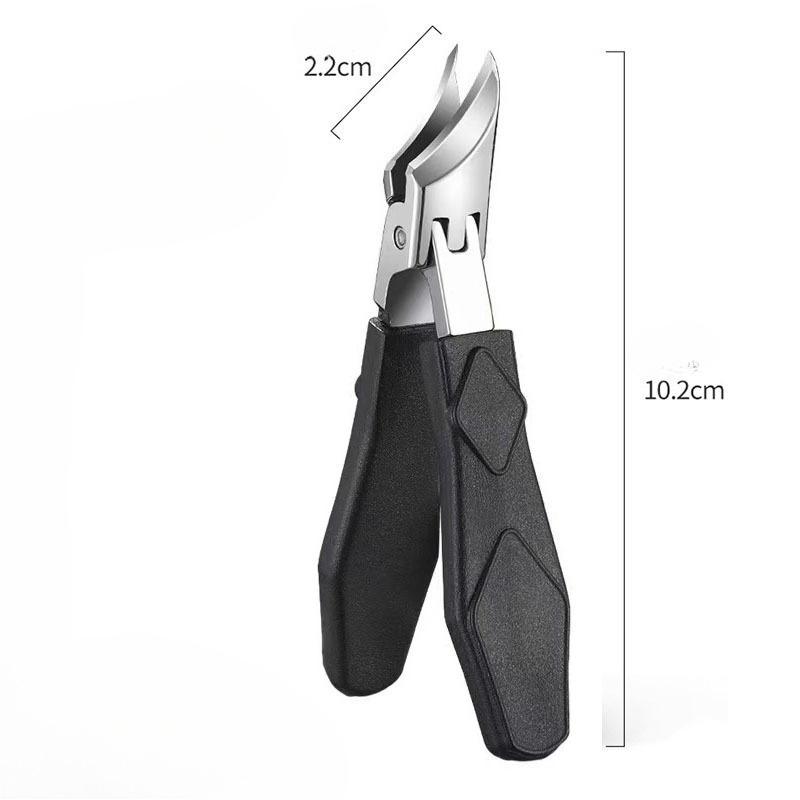 Wide-opening Nail Clipper with Ultra-sharp Stainless Steel Curved Tip - Anti-splash Nail Clipper for Nail Groove