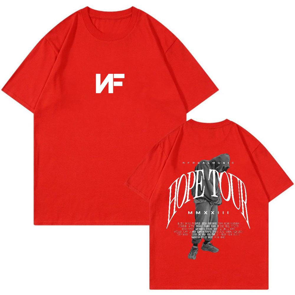 Rapper NF Hope Tour Tshirt 2023 World Tour Crewneck Short Sleeve Tee Harajuku Streetwear Women Unisex Fashion Clothes S