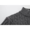 British Style Half Zip Stand Collar Mens Twisted Thick Knit Sweater