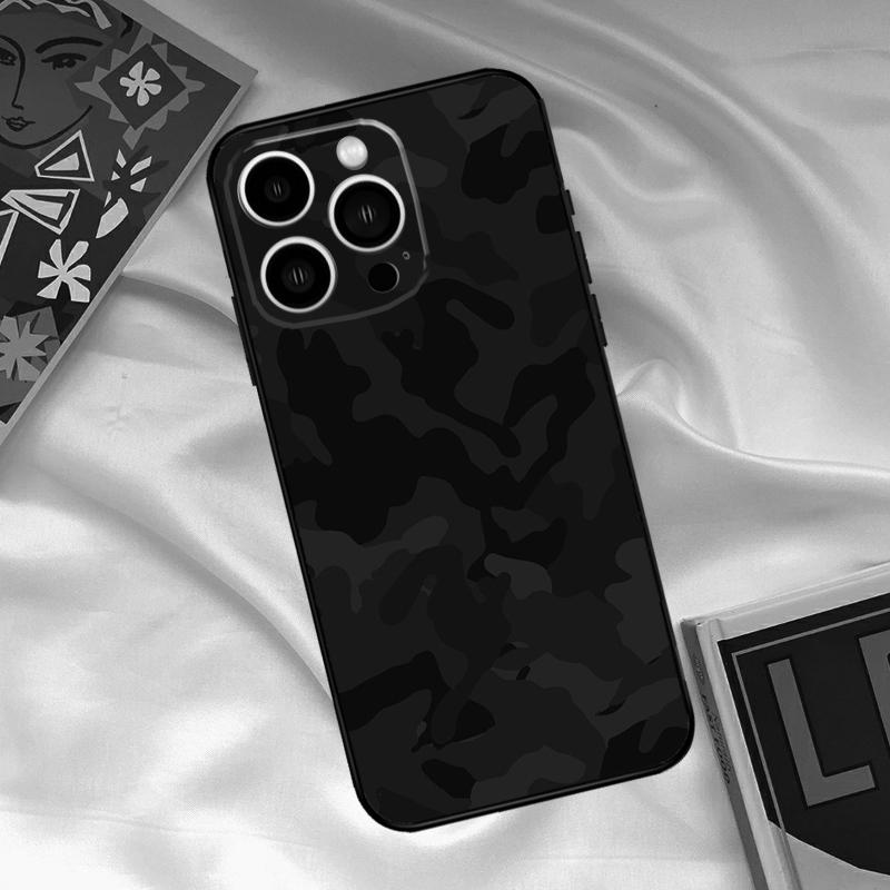 Night Dark Camo Military Camouflage Phone Case For iPhone 15 14 12 11 13 16 17 Pro Max 15 16 Plus 13 Mini 16e 17 Air Funda Cover