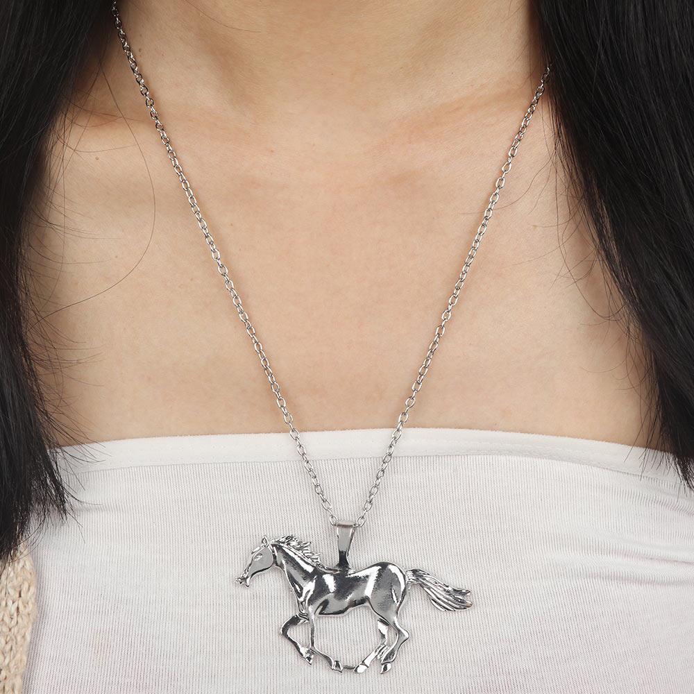 Fashion Jewelry Accessories Silver/Gold Horse Necklace Pony Necklace Pendant Necklace