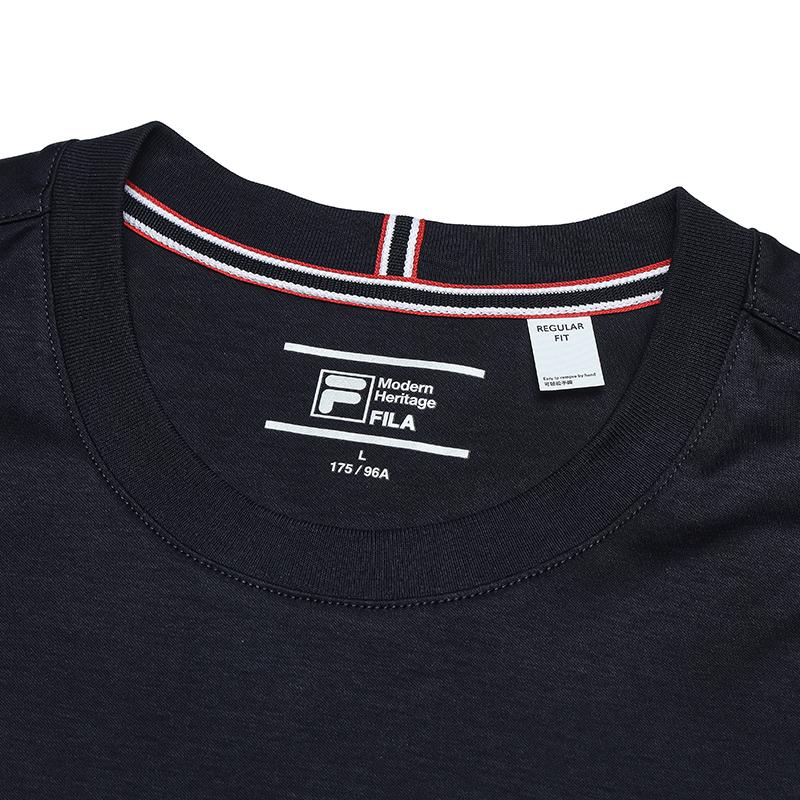 FILA T Shirts Men's Legend Blue Crew Neck Moderate Straight Fit F11M421126FNV