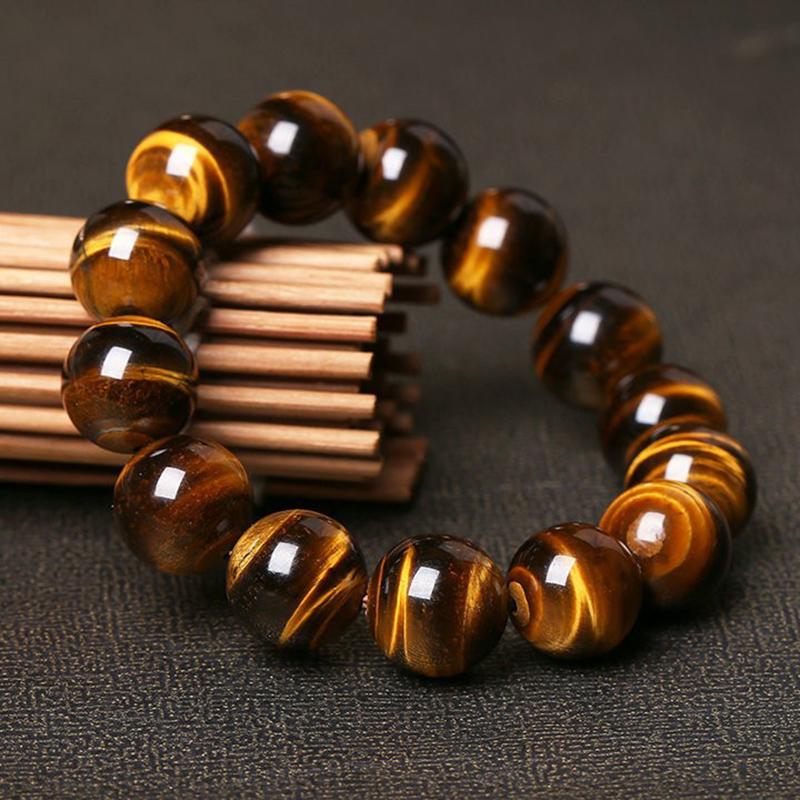 Minimalist Natural Stone Tiger Eye Bracelet Unisex 4/6/8/10/12mm Buddha Beaded Braclet Meditation Yoga Leisure Accessories Joias