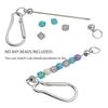 Good-10 Pcs Beadable Keychian Bars Small Carabiner Clips DIY Beaded Key Chains Charm Craft (No Beaded Included)