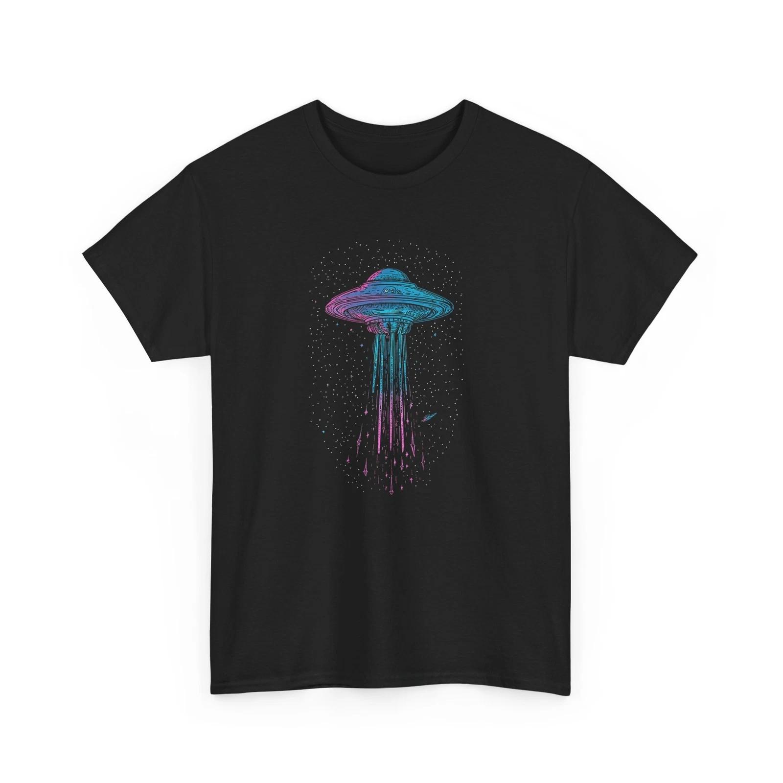 UFO and Alien Themed T-Shirt | Cool Graphic Tee for Sci-Fi Fans XL