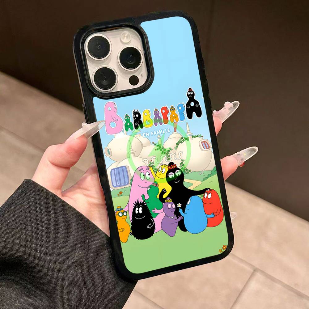Cartoon Barbapapa Magnetic Wireless Phone Case For IPhone 17 16 15 14 Plus 13 12 11 Pro Max