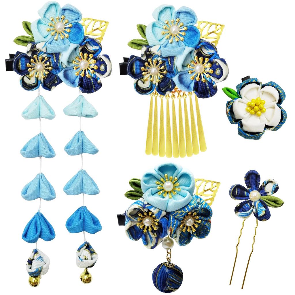 Baramoly Hair Hair Ornament for and Handmade Artificial Flower Luxurious Kimono and Cute Japanese Clothing Ornament, Tsumami-zaiku (Tsumami-zaiku)