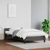 VidaXL Bed Frames with Headboard Slat Base Upholstered Bed Slat Frame Single Bed Adult Bedroom Interior Grey 347475