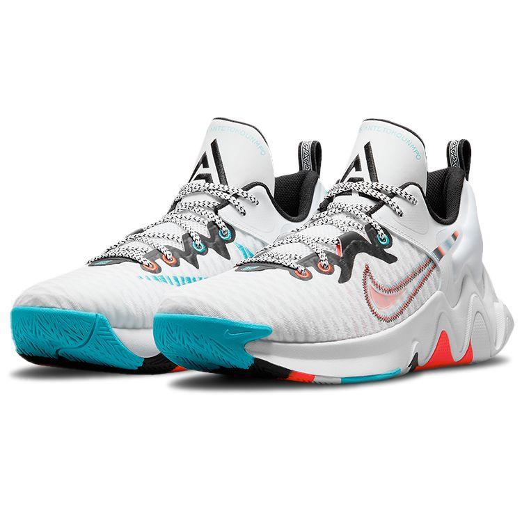 Nike Giannis Immortality EP Force Field Unisex Sneakers White Black Turquoise-Blue DH4528-100
