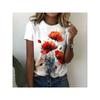 Modny Damski T-shirt Drukowany 3D Letni Oddychający Casual Wszechstronny
