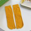 1 pereche de șosete pentru femei, tub mijlociu, două degete de la picioare, culoare uni, moale, elasticitate ridicată, anti-alunecare, protecție pentru glezne, șosete de toamnă și iarnă, absorbție de transpirație