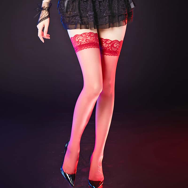 Plus Size Women Elastic Thigh High Stocking Silicone Non-Slip Nylon Over The Knee Stockings Sexy Night Club Wear Long Socks 3Xxl