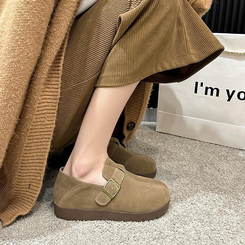 thick-soled all-inclusive thin Ken shoes women's spring and autumn retro one-pedal lazy shoes flat-soled women's shoes