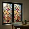Static Glass Sticker, Colored Glass Texture Window Film, UV Light Blocking Waterproof Dustproof Window Privacy Film for Home