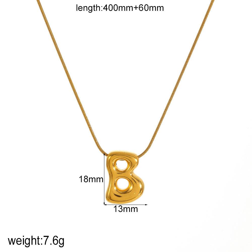 Personalized Gold Stainless Steel Letter Necklace With Diy Name Pendant For Men Women