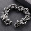 Herrarmband Punk Pantherhuvud Gotiskt 316l Rostfritt Stål Bikerkedja Halloween Skalle Armband Armband OEM Smycken Manlig