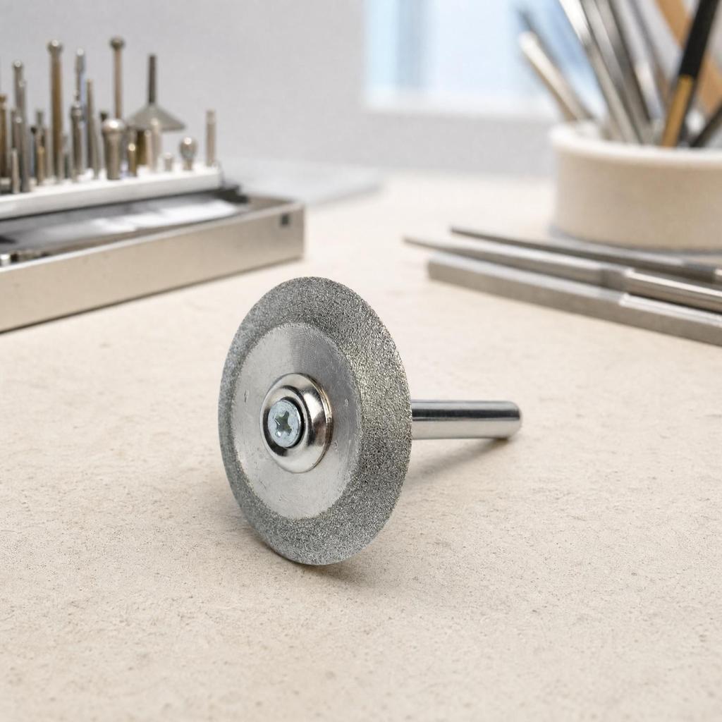 Diamond Grinding Wheel with Metal Shank HV8000 Hardness 120-Grit Diamond Grinding Wheel 10000 Rpm Max Speed for Workshop,