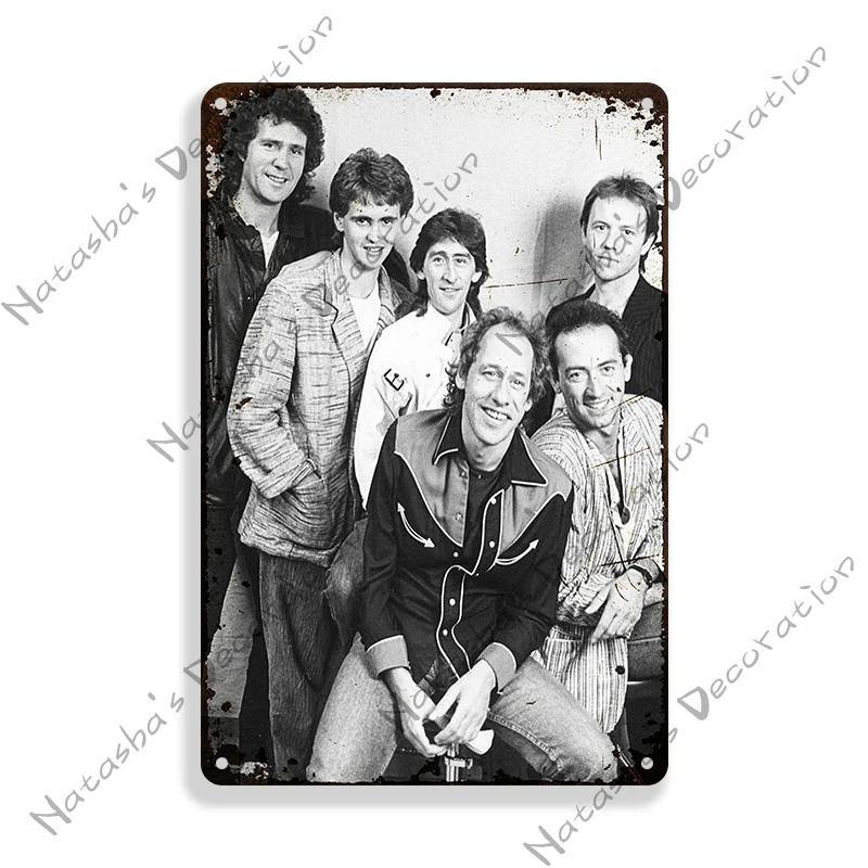 Rock Band Metal Plate DIRE STRAITS Band Decorative Plate Metal Tin Sign Vintage Metal Plaque Bar Club  Signs Wall Decor