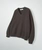 NODU V-Neck Waffle Essential Knit [Brown]
