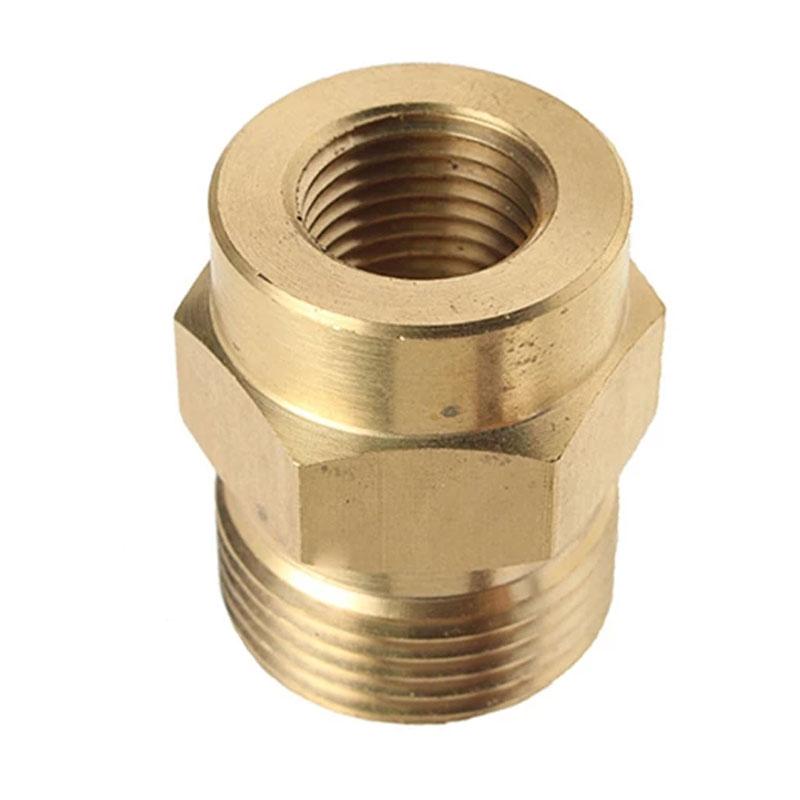 Brass M22-14mm X 1/4 Inch Pressure Washer Adapter Quick Connection & Disconnect For Power Washer Hose Pump