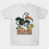 Herren Schwarzes T-Shirt mit Aufdruck Miami-Hurricanes No-Cut Transferpapier Druck Baumwoll-T-Shirt