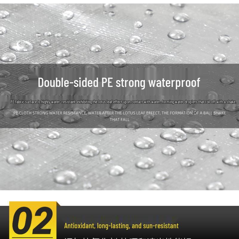 Водонепроницаемый Утолщенный Брезент: Уличный солнцезащитный тент и теплоизоляционная клеенка 2x2m Thickened