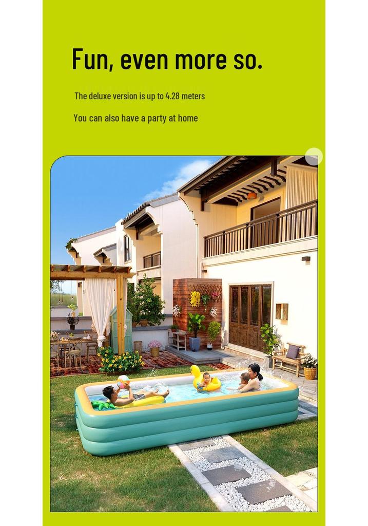 Inflatable Foldable Pool for Children and Adults - Perfect for Outdoor Summer Fun