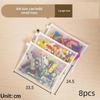 Smooth Zipper Mesh Bags 8Pcs 3 Sizes Waterproof Clear Storage Pouches for Travel Cosmetics Home Small Goods Sorting