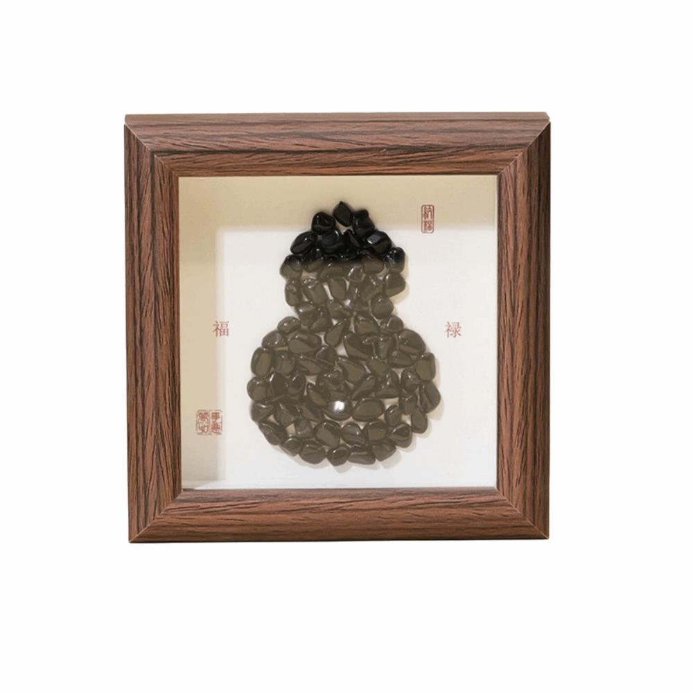 

Colorful Crystal Photo Frame Gourd Shaped Home Decoration Calabash Design Frame Health Decor чёрный