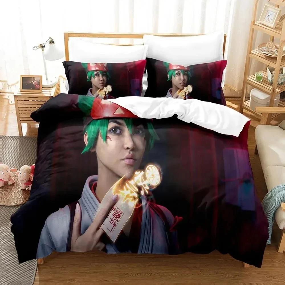 

3D Overwatch Kiriko Heads Bedding Set Full Size Duvet Cover Pillowcase for Boys Girls Adults Gaming Theme 70x133cm 2pcs