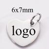 20pcs/lot Stainless Steel Customize Logo Tags Charms for DIY Jewelry Making Personalized Name Logo Disc 3 Colors