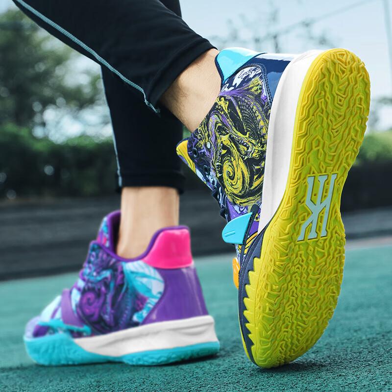 

James two-color basketball shoes men s Owen mandarin duck non-slip combat boots youth mandarin duck shoes cushioning breathable sports shoes 45