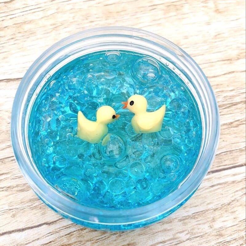 Anti-stress Kids Toys Small Yellow Duck Butter Slime Clear Slime Glitter Slime Floam Beads Slime