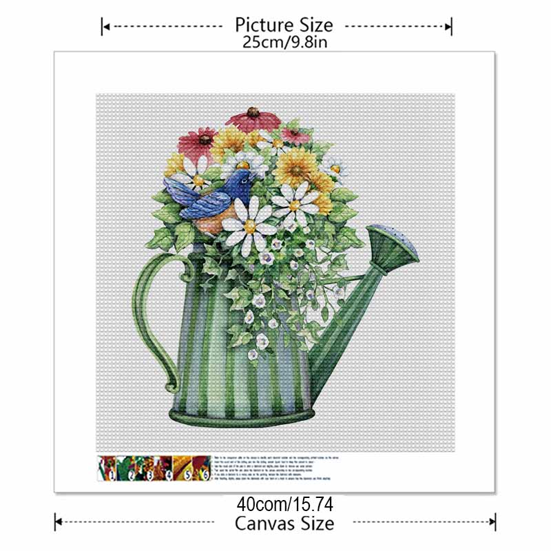 New Arrival 5D DIY Full Circle Diamond Painting "Pot Flower" Embroidery Cross Stitch Home Decor Gift