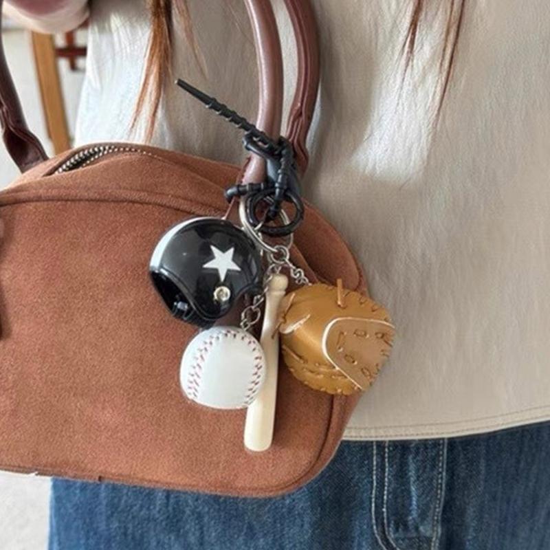 Miniature Baseball Glove Keychain Pendant Accessory for Backpacks and Handbags Gift for Boys and Baseball Enthusiasts