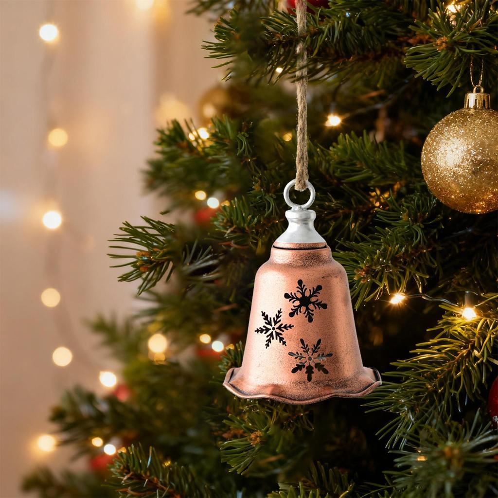 Christmas Bells Hollow Party Decoration Christmas Tree Pendant For Holiday Home Dinner School Restaurant Cafe Shopping Mall