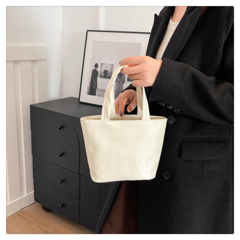Premium portable women's bags, new women's bags, high-value fashion cosmetic bags, solid color cute mini handbags