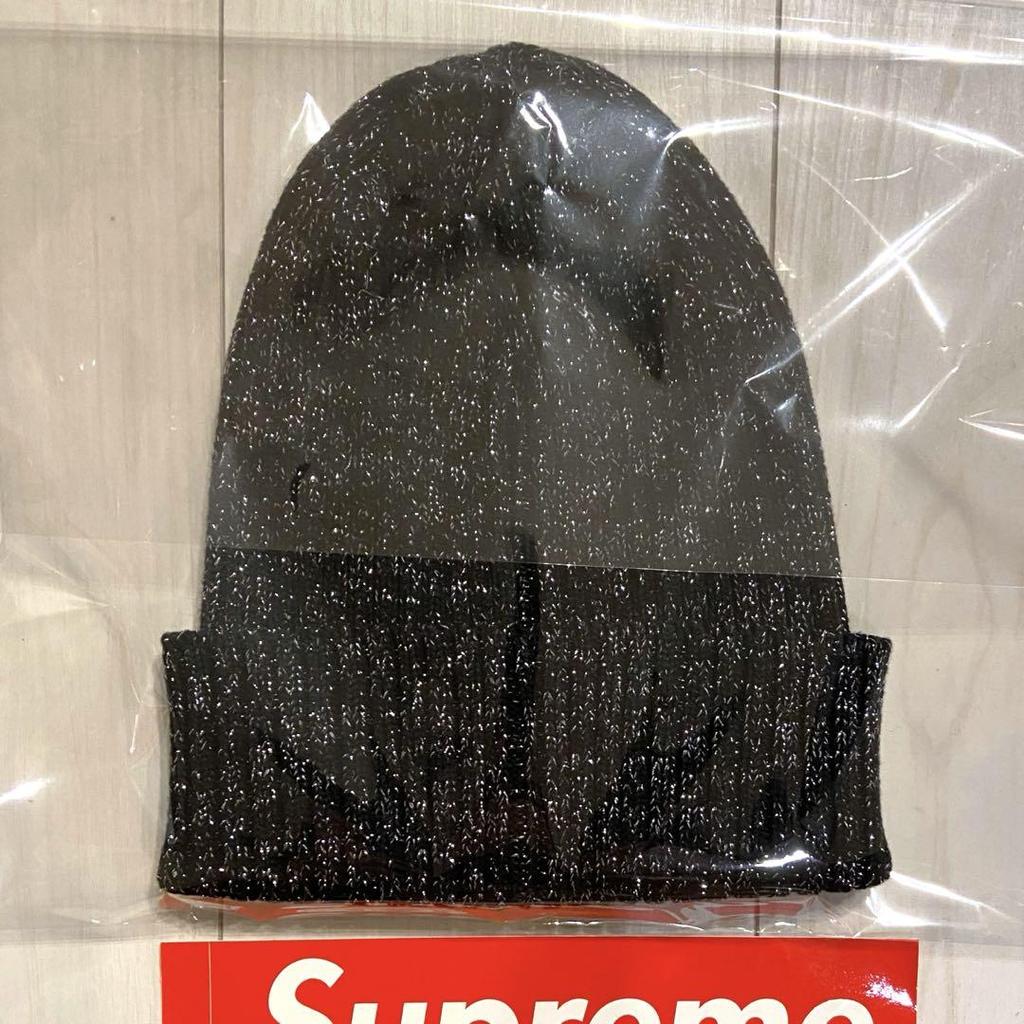 [USED] Supreme 25SS Overdyed Beanie In Metallic Black
