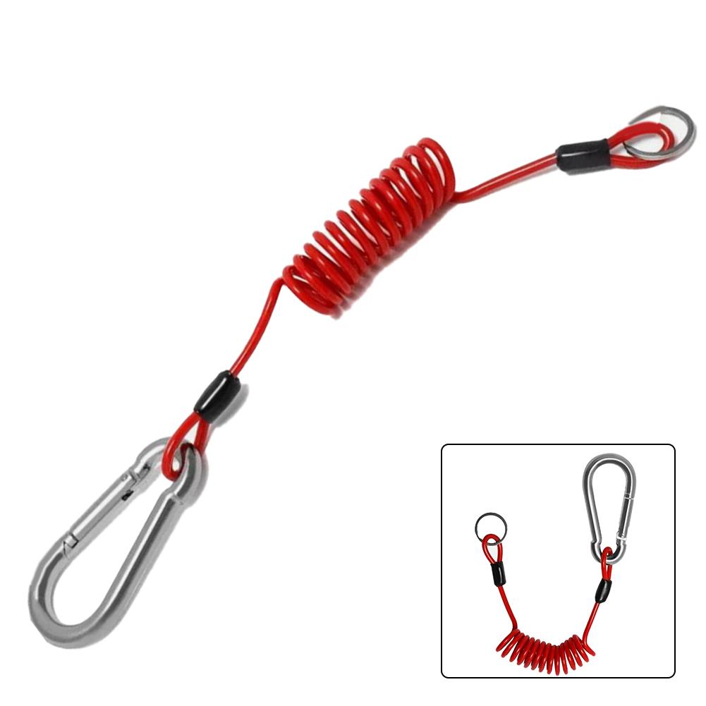 Trailer Brake Safety Cable 4 Ft with Coil Design Breakaway Cable Made from Carbon Steel for Reliable and Safe Trailer Towing
