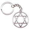 Celtic Knot Charm Hexagram Keychain Irish Amulet Key Ring 28mm Ring