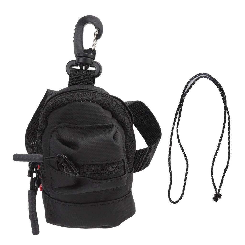 Mini Geldbörse Tragbare Bargeldtasche Brieftasche Schlüsselanhänger Datenkabel Zubehör Aufbewahrungstasche Schwarz