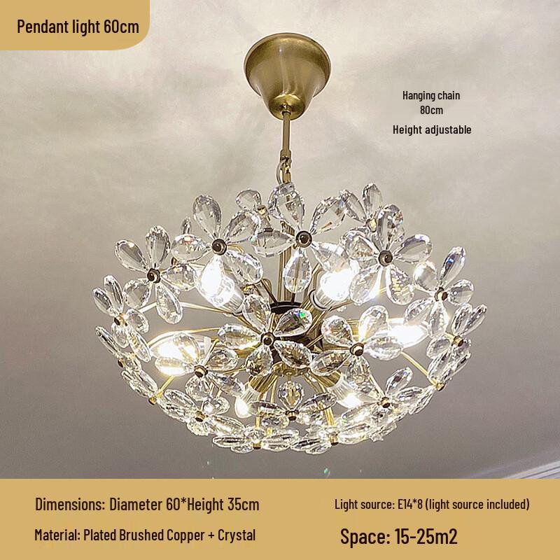 Винтажный хрустальный цветочный люстра NuFeng