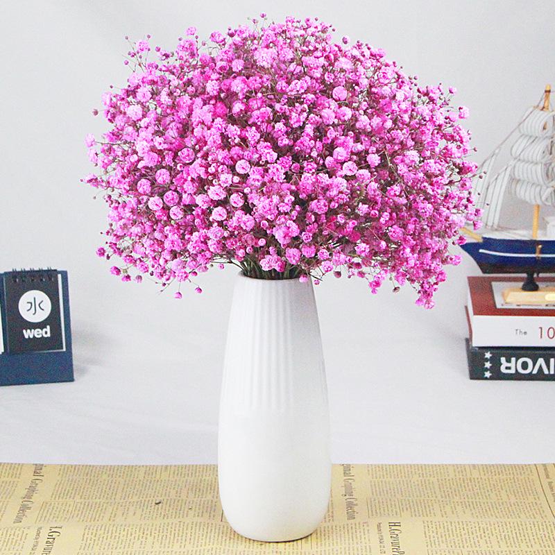 Baby's Breath Dried Flower Bouquet for Living Room Decor - Real Fresh Cut Flowers, Perfect for Gifting and Decorative Ornaments.