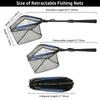 55cm-190cm Telescopic Fishing Net for Salmon Fly Carp Catfish Trout Floating Landing Net Easy Catch & Releasee Foldable